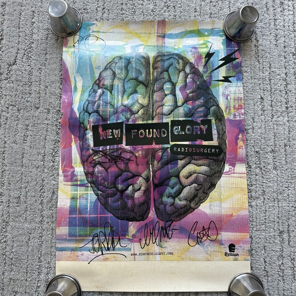 New Found Glory Radiosurgery Album‎ Cover Promo Poster Autograph Signed 13x19"
